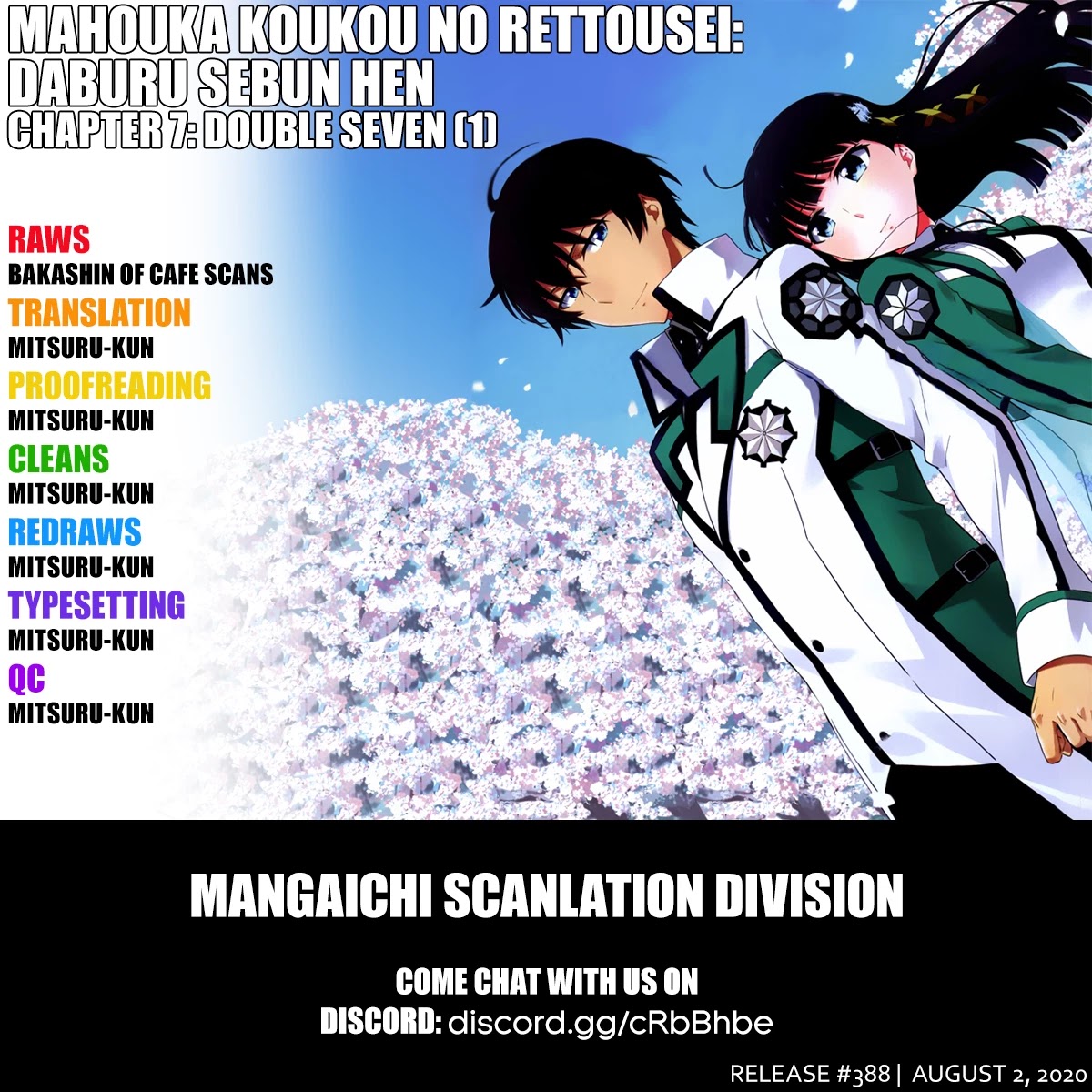 Mahouka Koukou no Rettousei - Double Seven Hen Chapter 7 page 1 - Chapter 7: Double Seven (1)