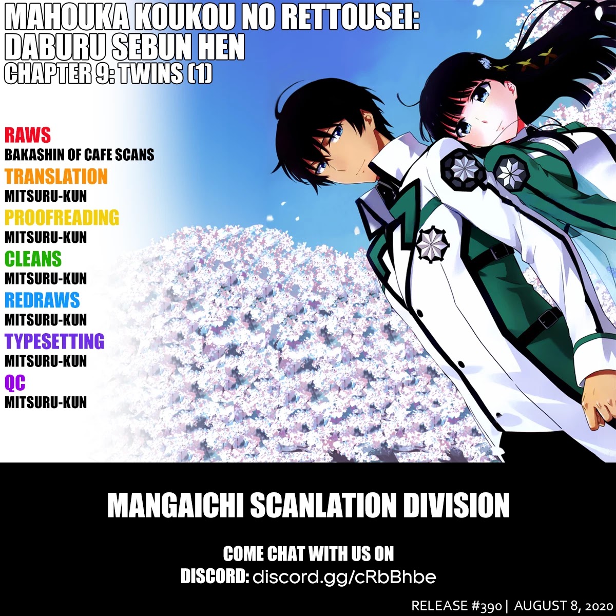 Mahouka Koukou no Rettousei - Double Seven Hen Chapter 9 page 1 - Chapter 9: Twins (1)