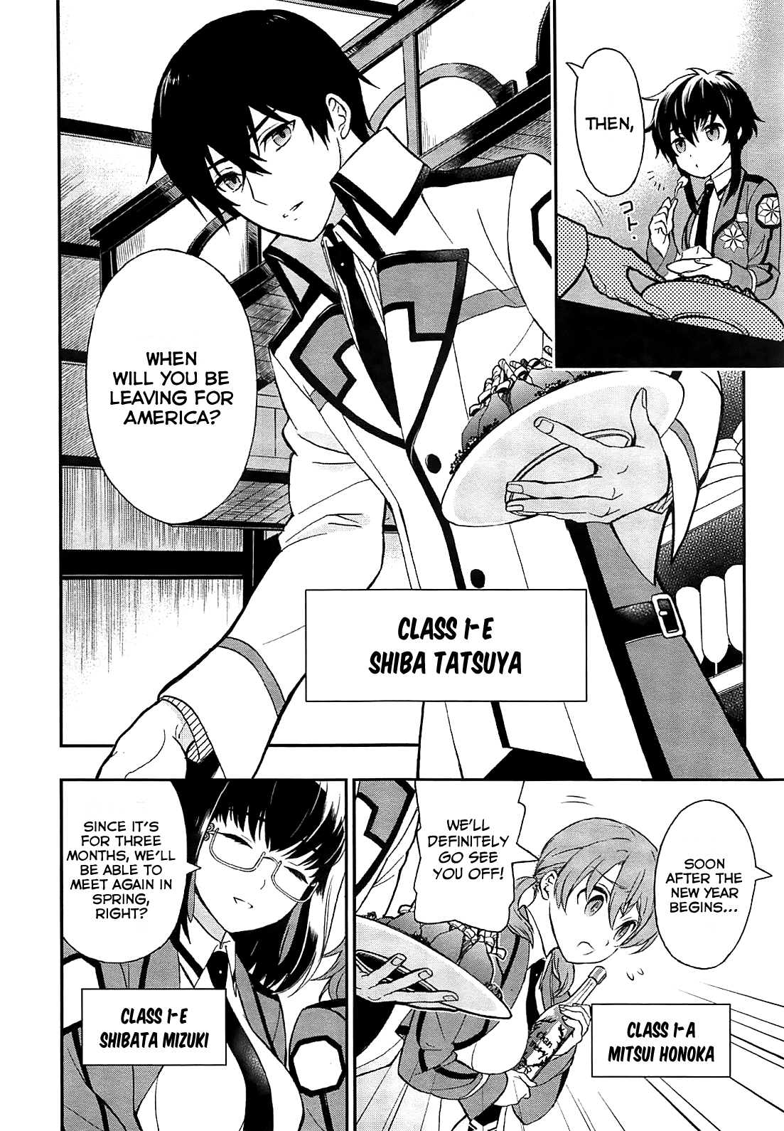 Mahouka Koukou no Rettousei - Raihousha Hen Chapter 1 page 6 - Chapter 1: Fast Contact
