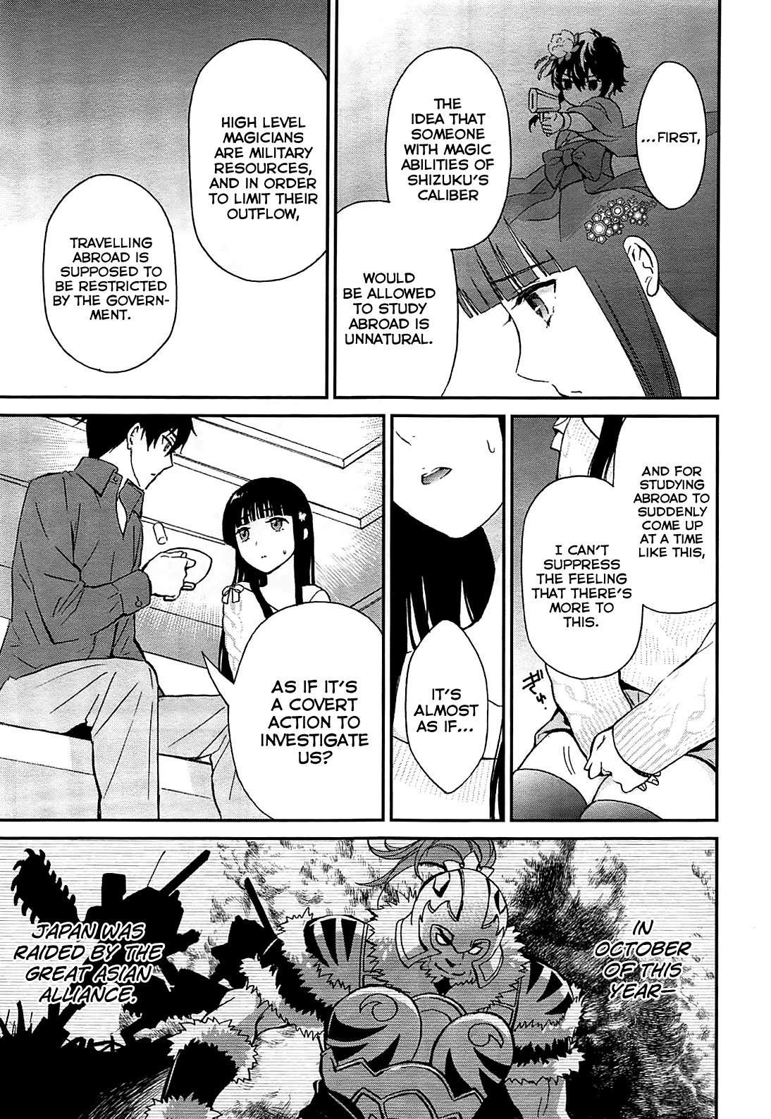 Mahouka Koukou no Rettousei - Raihousha Hen Chapter 1 page 9 - Chapter 1: Fast Contact