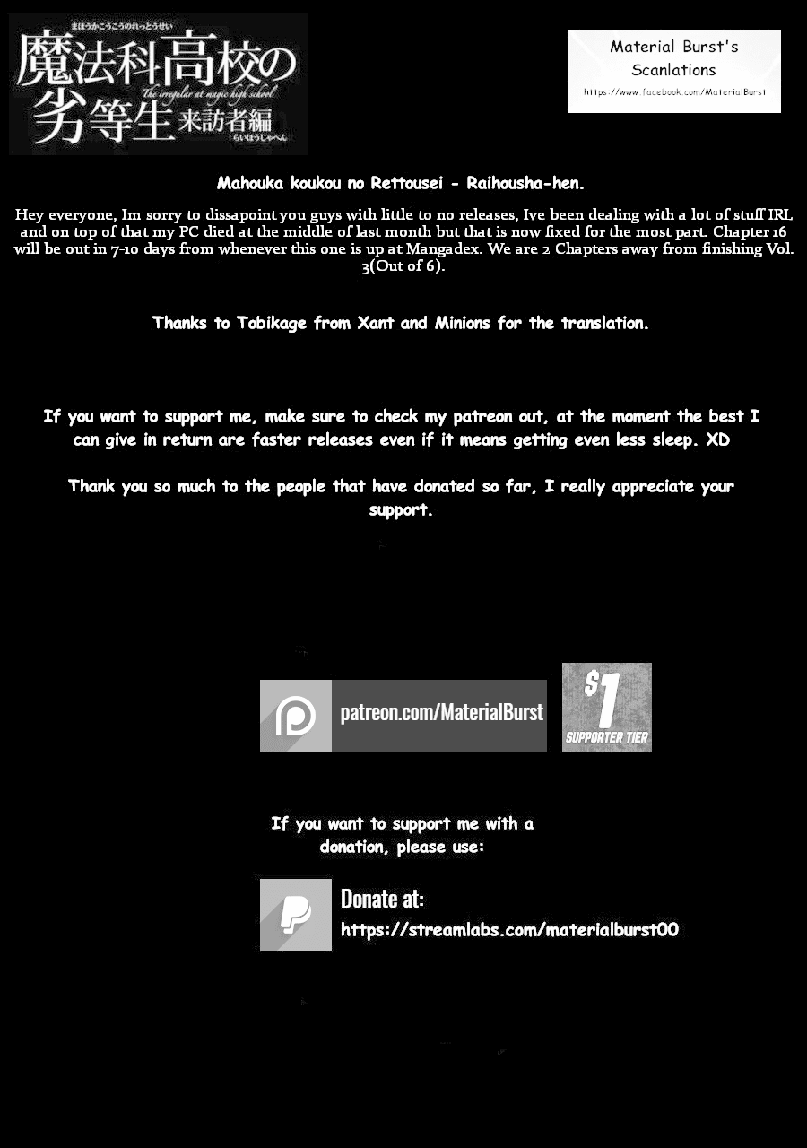 Mahouka Koukou no Rettousei - Raihousha Hen Chapter 15 page 35 - Chapter 15: Intruder (3)