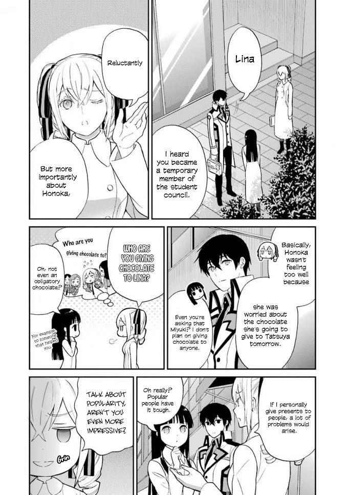 Mahouka Koukou no Rettousei - Raihousha Hen Chapter 18 page 17 - Chapter 18: St. Valentines Day