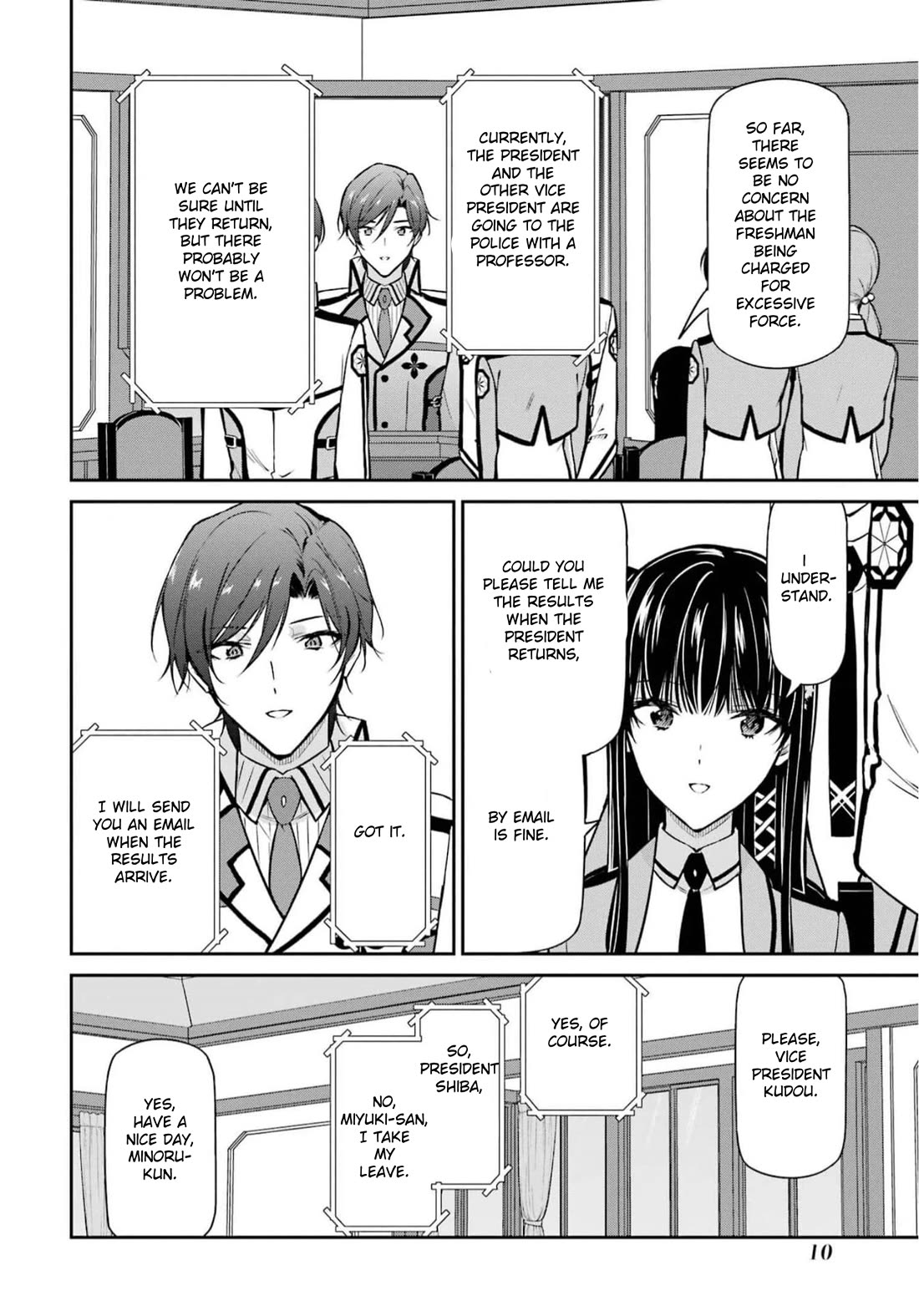 Mahouka Koukou no Rettousei - Shizoku Kaigi-hen Chapter 34 page 11 - Chapter 34: Concern