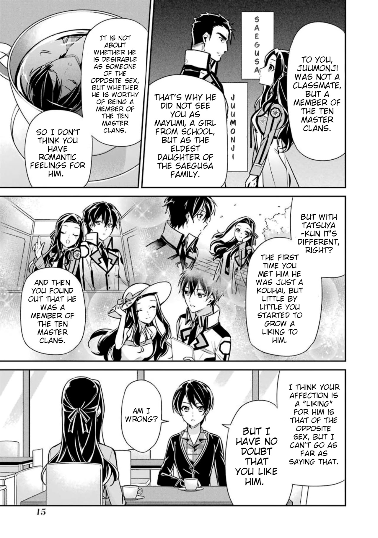 Mahouka Koukou no Rettousei - Shizoku Kaigi-hen Chapter 6 page 15 - Chapter 6: True Feelings