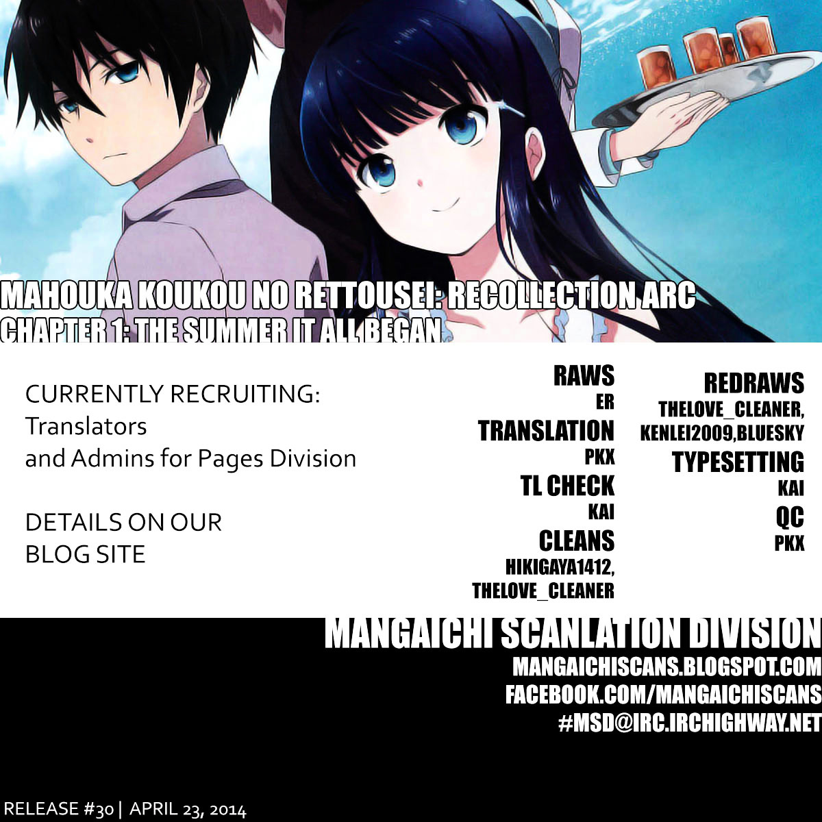 Mahouka Koukou no Rettousei - Tsuioku Hen Chapter 1.2 page 1 - Chapter 1 v2 : The Summer it All Began