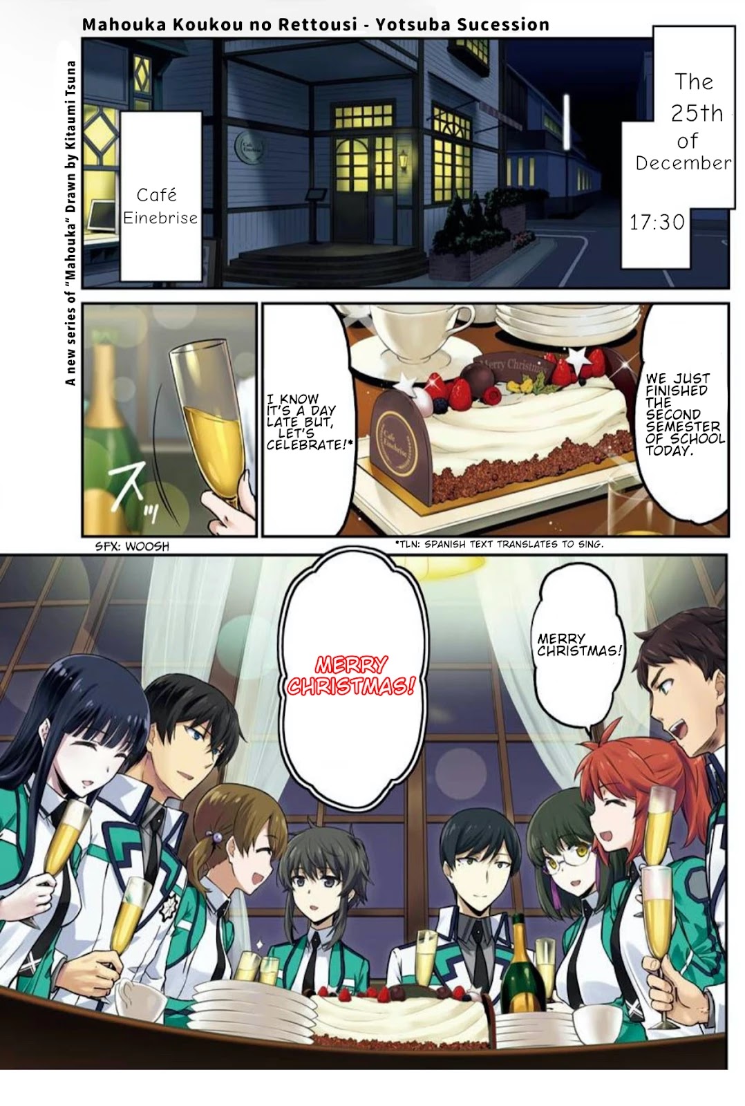 Mahouka Koukou no Rettousei - Yotsuba Keishou-hen Chapter 1 page 1 - Chapter 1: New Year