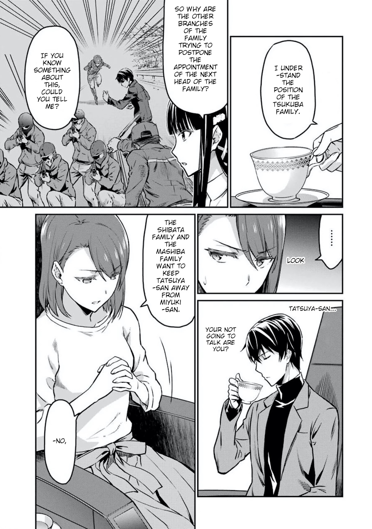 Mahouka Koukou no Rettousei - Yotsuba Keishou-hen Chapter 6 page 9 - Chapter 6: An Unwavering Determination