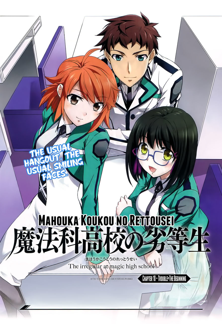 Mahouka Koukou no Rettousei Chapter 10 page 3 - Chapter 10: Trouble ≡ The Beginning, Part 1