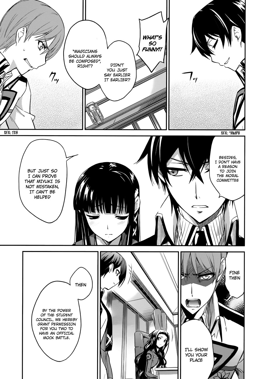 Mahouka Koukou no Rettousei Chapter 6 page 14 - Chapter 6: Provocation ☠ Provocation