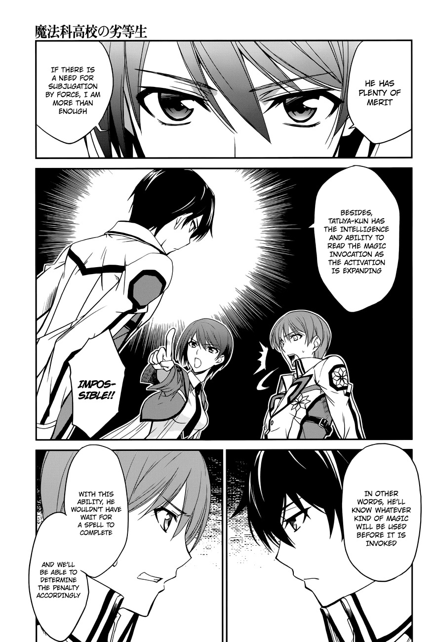 Mahouka Koukou no Rettousei Chapter 6 page 8 - Chapter 6: Provocation ☠ Provocation