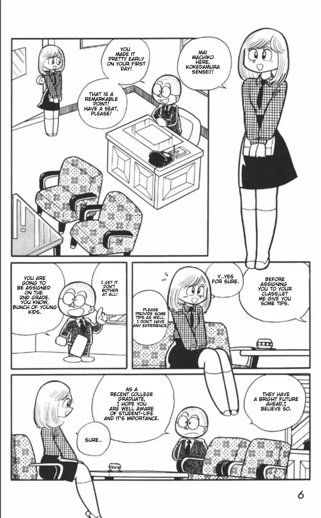 Maicching Machiko-sensei Chapter 1 page 4 - Chapter 1: Our New Home Teacher! Miss Machiko!