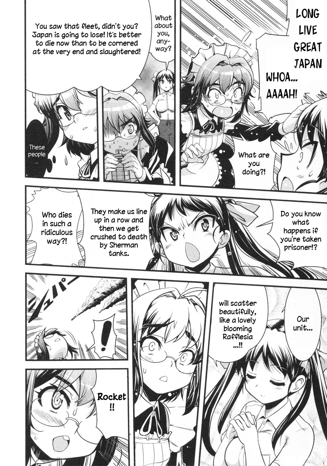 Maid in Japan Chapter 17 page 22 - Chapter 17: Service 17 "Maid Training: 1945 Edition"