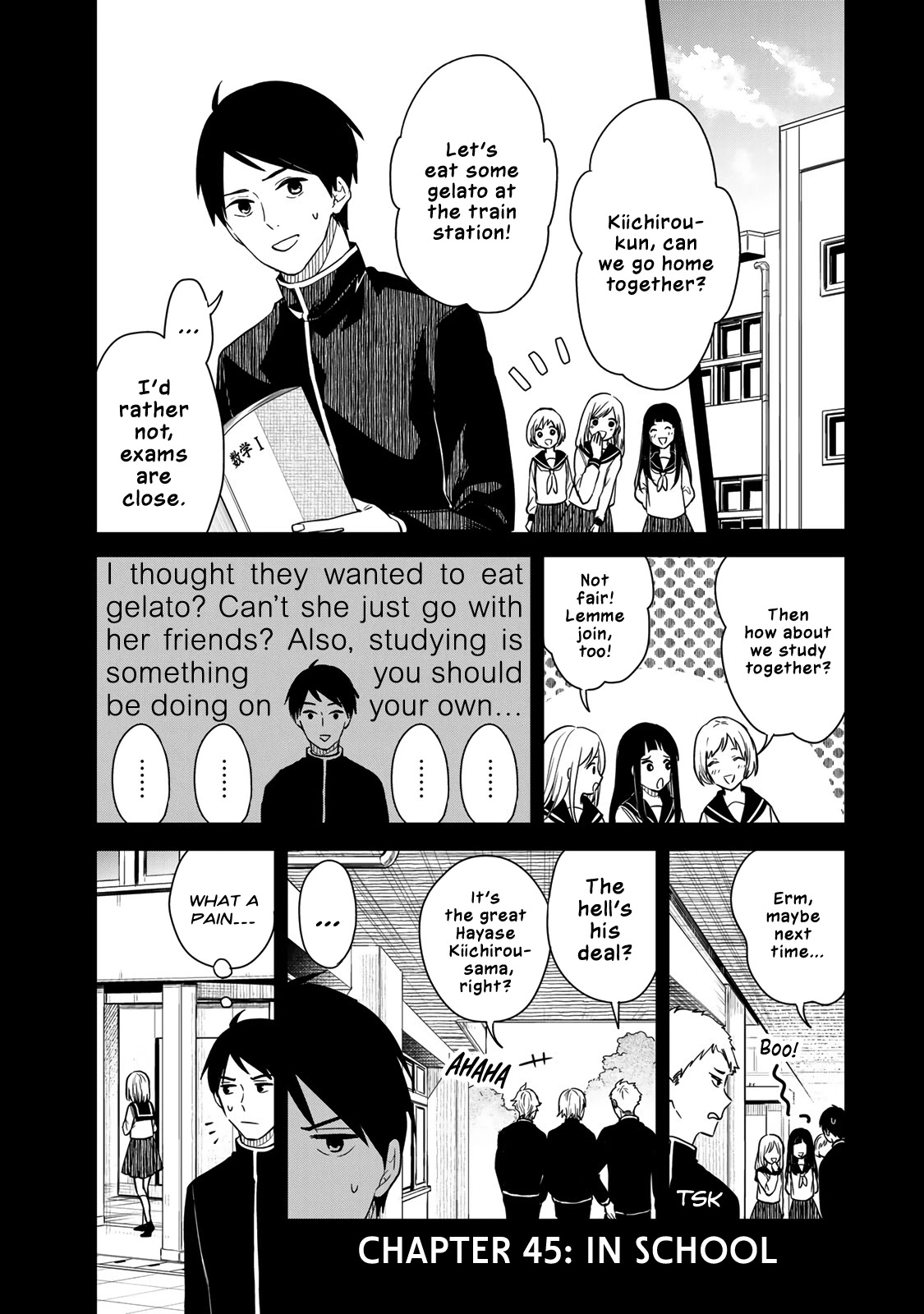 Maid no Kishi-san Chapter 45 page 1 - Chapter 45: In School