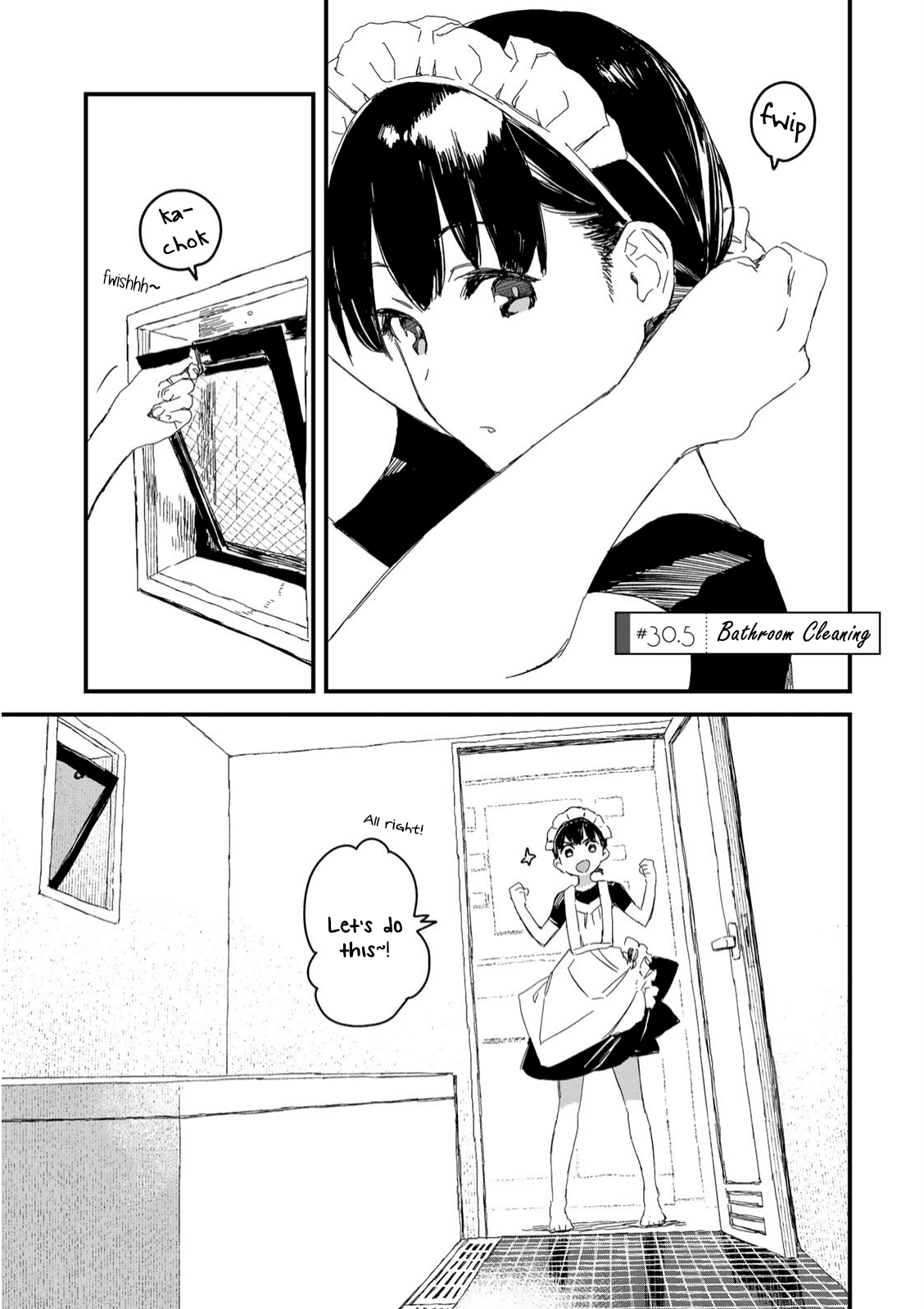 Maid-san wa Taberu Dake Chapter 30.5 page 2 - Chapter 30.5: Bathroom Cleaning