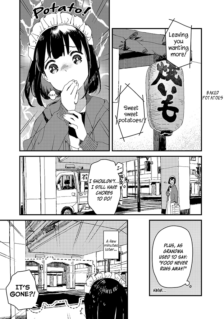 Maid-san wa Taberu Dake Chapter 35 page 4 - Chapter 35: Baked Sweet Potatoes