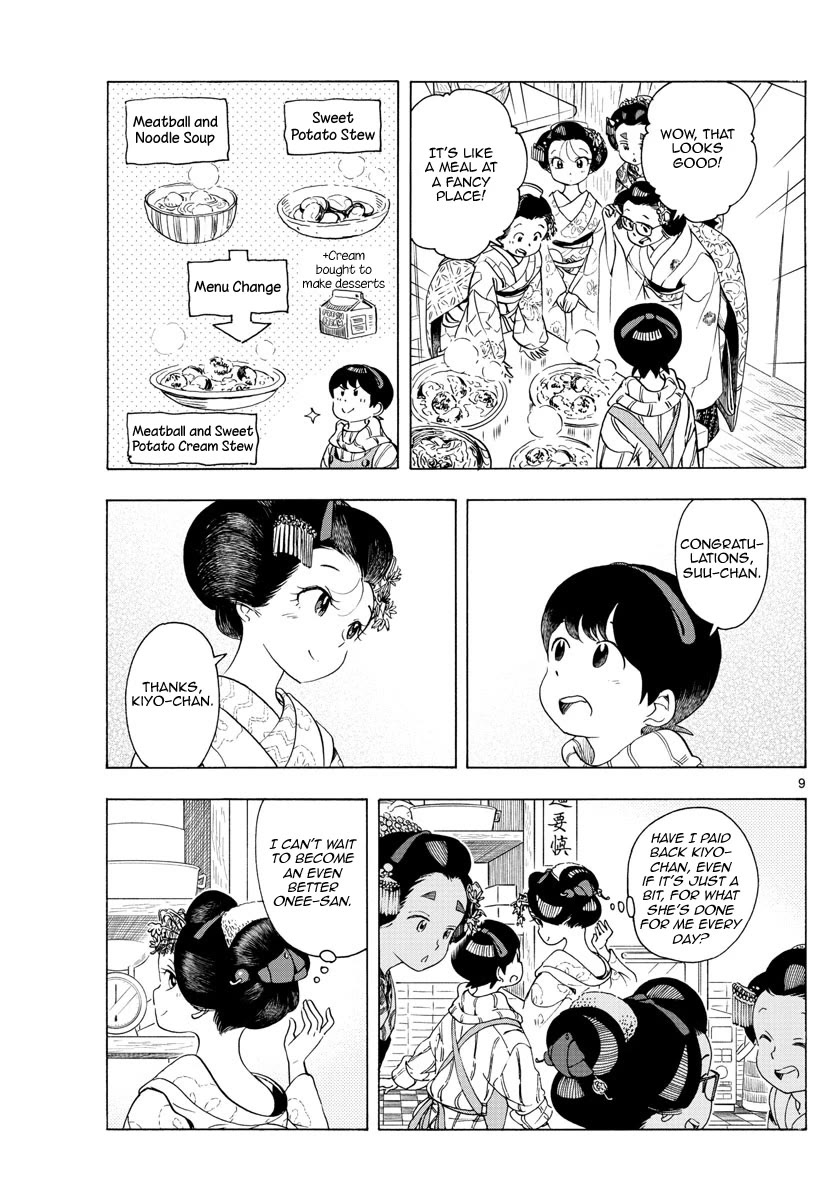 Maiko-san Chi no Makanai-san Chapter 233 page 9 - Chapter 233: The Day She Became an Onee-san