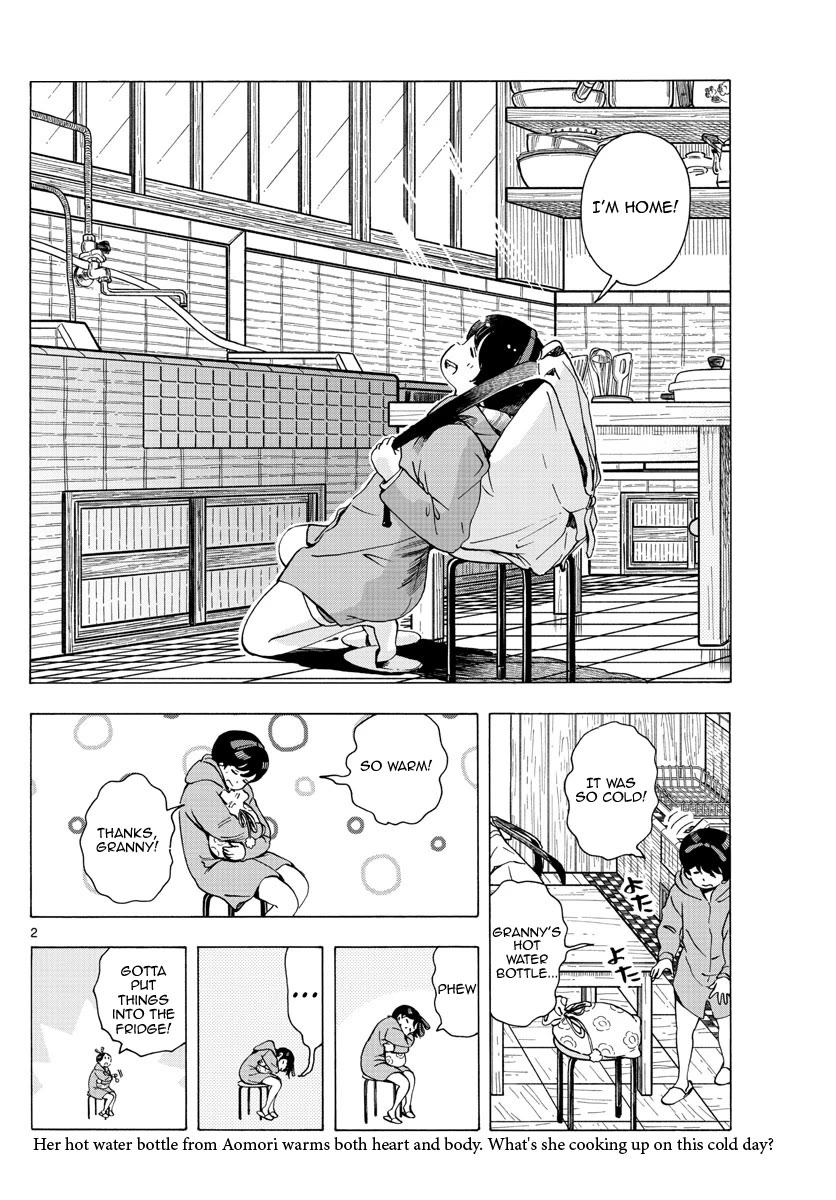 Maiko-san Chi no Makanai-san Chapter 234 page 2 - Chapter 234: Hot Water Bottles and Peeling Chestnuts