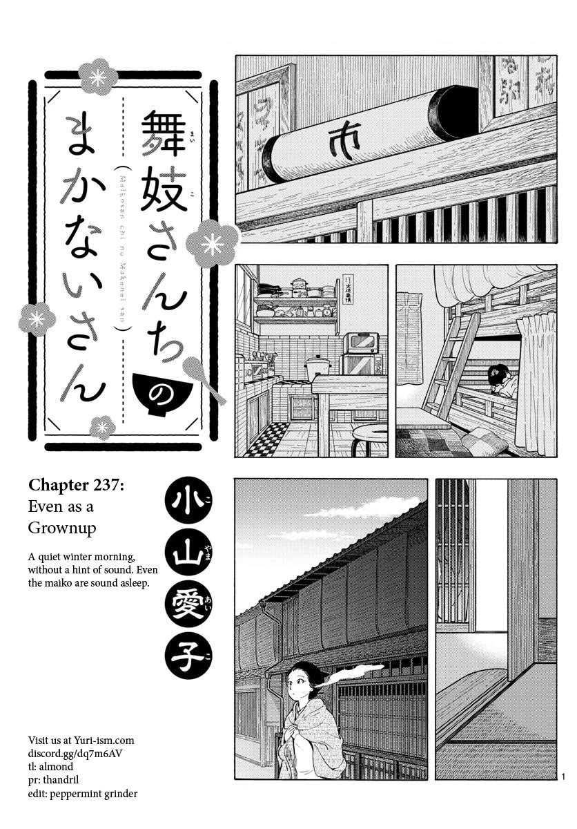 Maiko-san Chi no Makanai-san Chapter 237 page 1 - Chapter 237: Even as a Grownup
