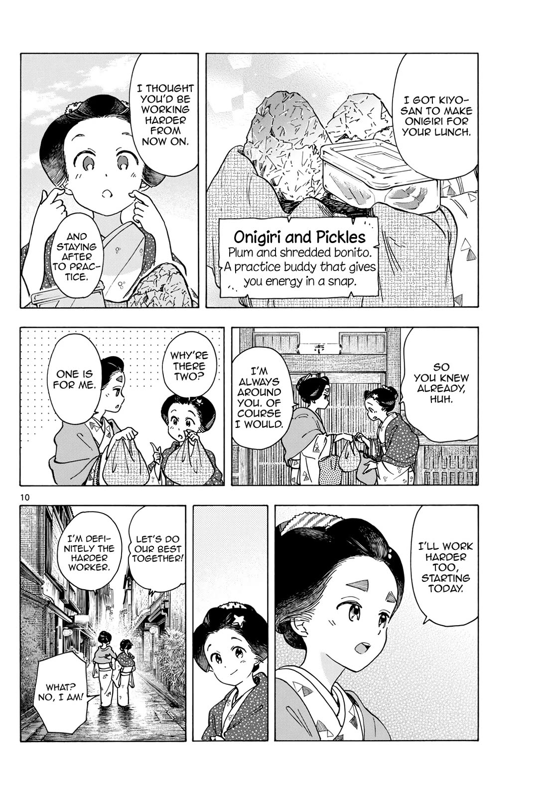 Maiko-san Chi no Makanai-san Chapter 284 page 10 - Chapter 284: The Two Doing Their Best