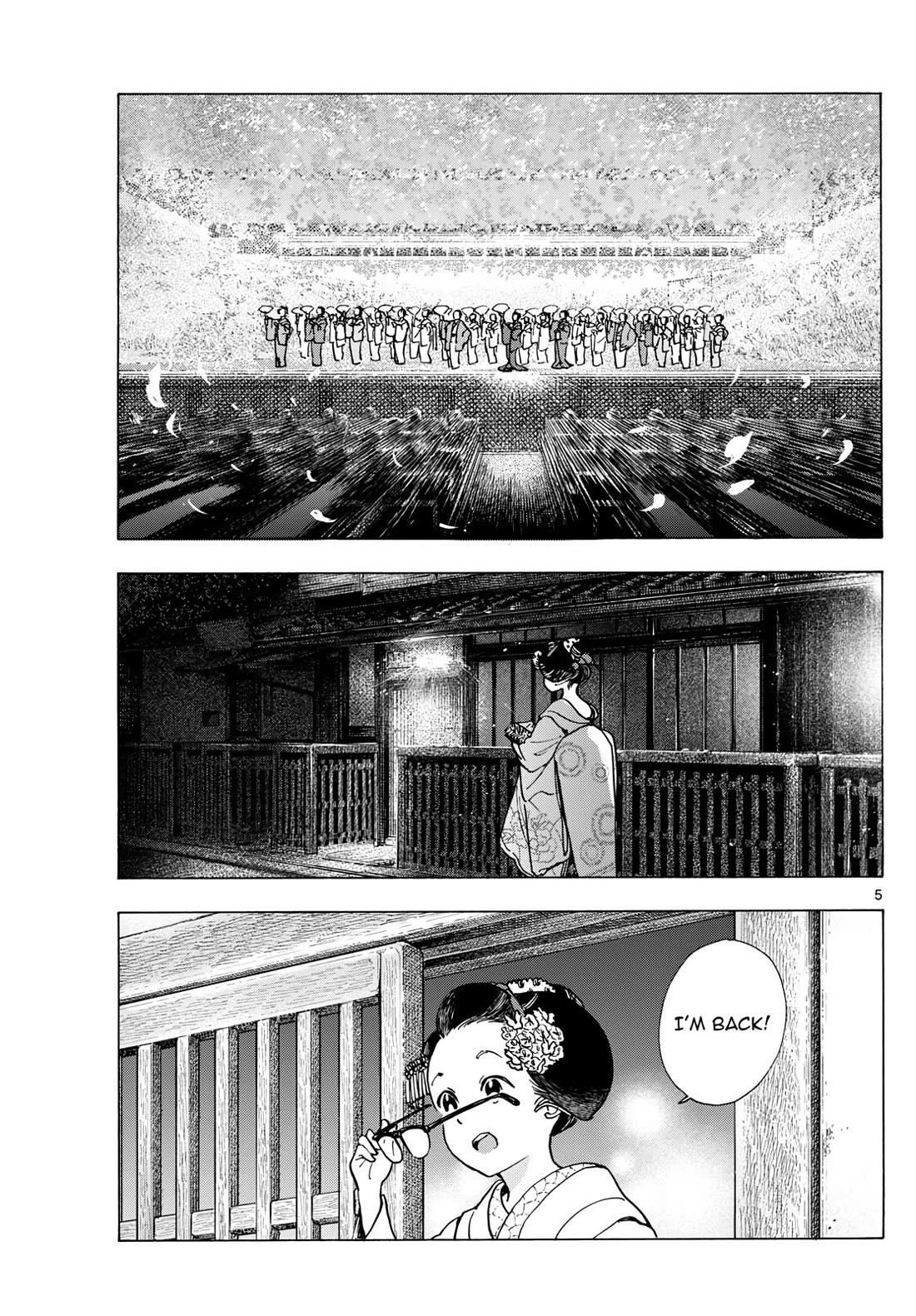 Maiko-san Chi no Makanai-san Chapter 285 page 5 - Chapter 285: The Best and Last Spring Dance