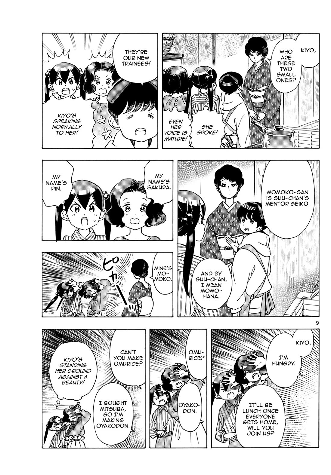 Maiko-san Chi no Makanai-san Chapter 289 page 9 - Chapter 289: About Kiyo