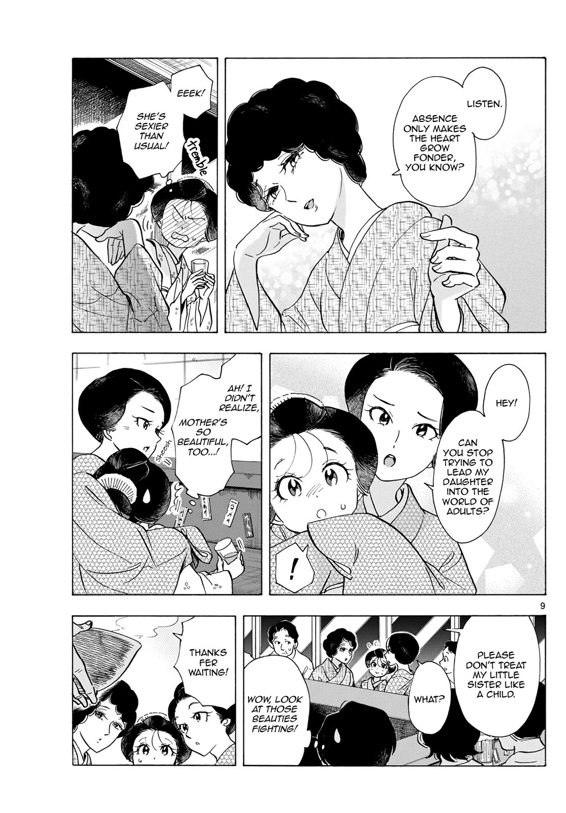 Maiko-san Chi no Makanai-san Chapter 298 page 9 - Chapter 298: Adults' Midnight Snack