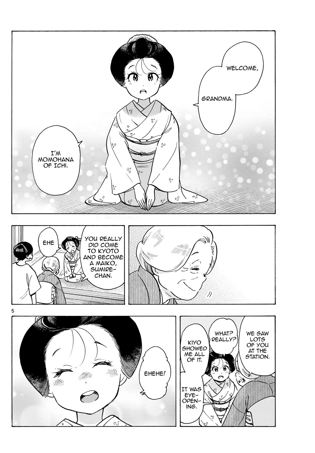 Maiko-san Chi no Makanai-san Chapter 303 page 5 - Chapter 303: Grandma and the Manor