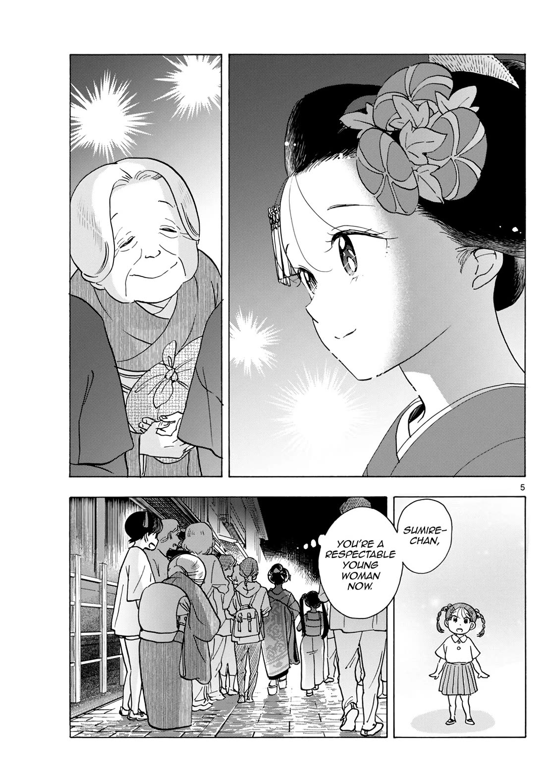 Maiko-san Chi no Makanai-san Chapter 305 page 5 - Chapter 305: Three Futons