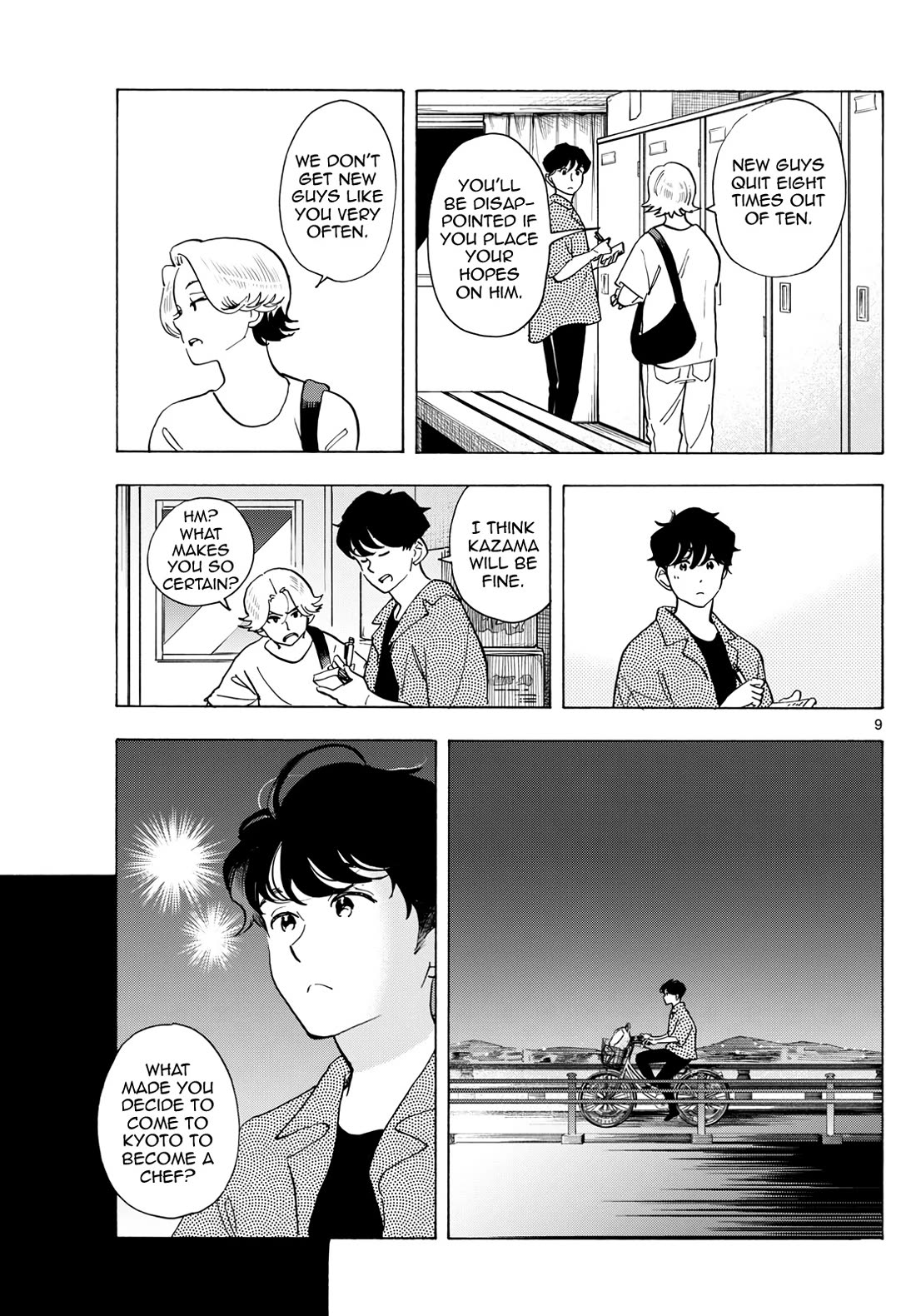 Maiko-san Chi no Makanai-san Chapter 308 page 9 - Chapter 308: Kenta and the New Guy