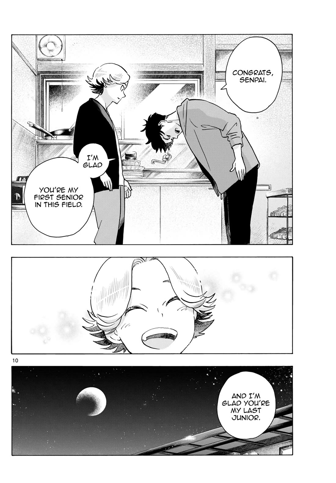 Maiko-san Chi no Makanai-san Chapter 320 page 10 - Chapter 320: His First Senior, His Last Junior