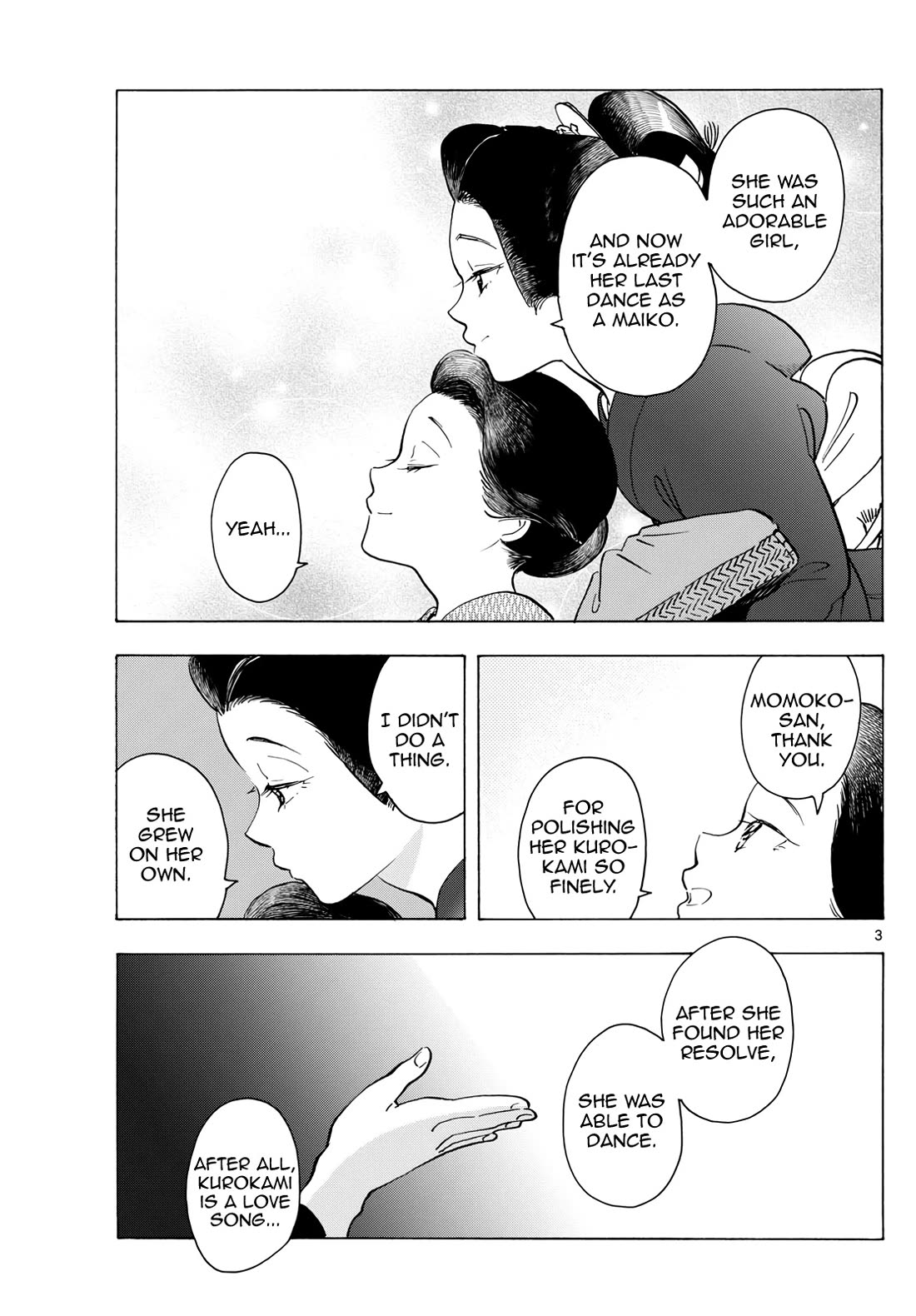 Maiko-san Chi no Makanai-san Chapter 326 page 3 - Chapter 326: Kurokami