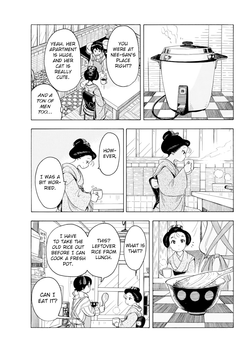 Maiko-san Chi no Makanai-san Chapter 42 page 9 - Chapter 42: Momohana Watches the House