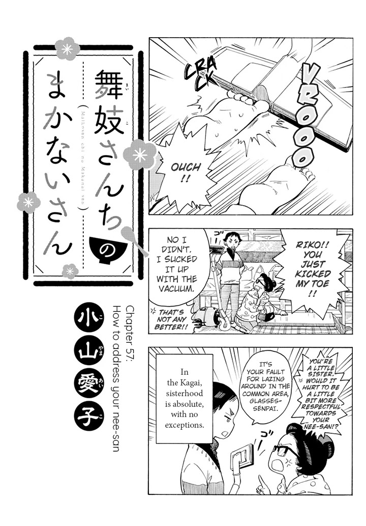Maiko-san Chi no Makanai-san Chapter 57 page 1 - Chapter 57: How to Address Your Nee-san