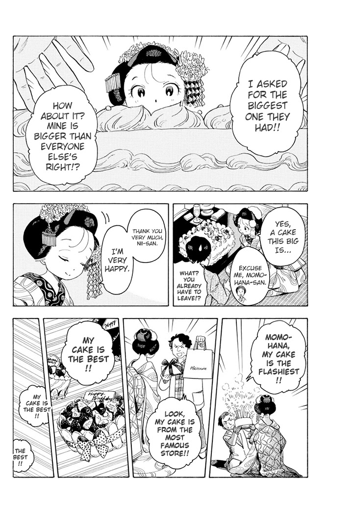 Maiko-san Chi no Makanai-san Chapter 61 page 4 - Chapter 61: Kiyo-chan's Cake, Part 2