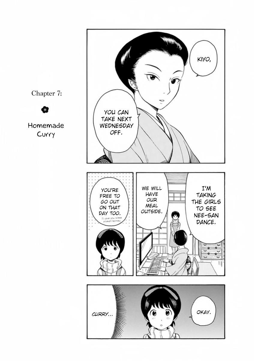 Maiko-san Chi no Makanai-san Chapter 7 page 1 - Chapter 7: Homemade Curry