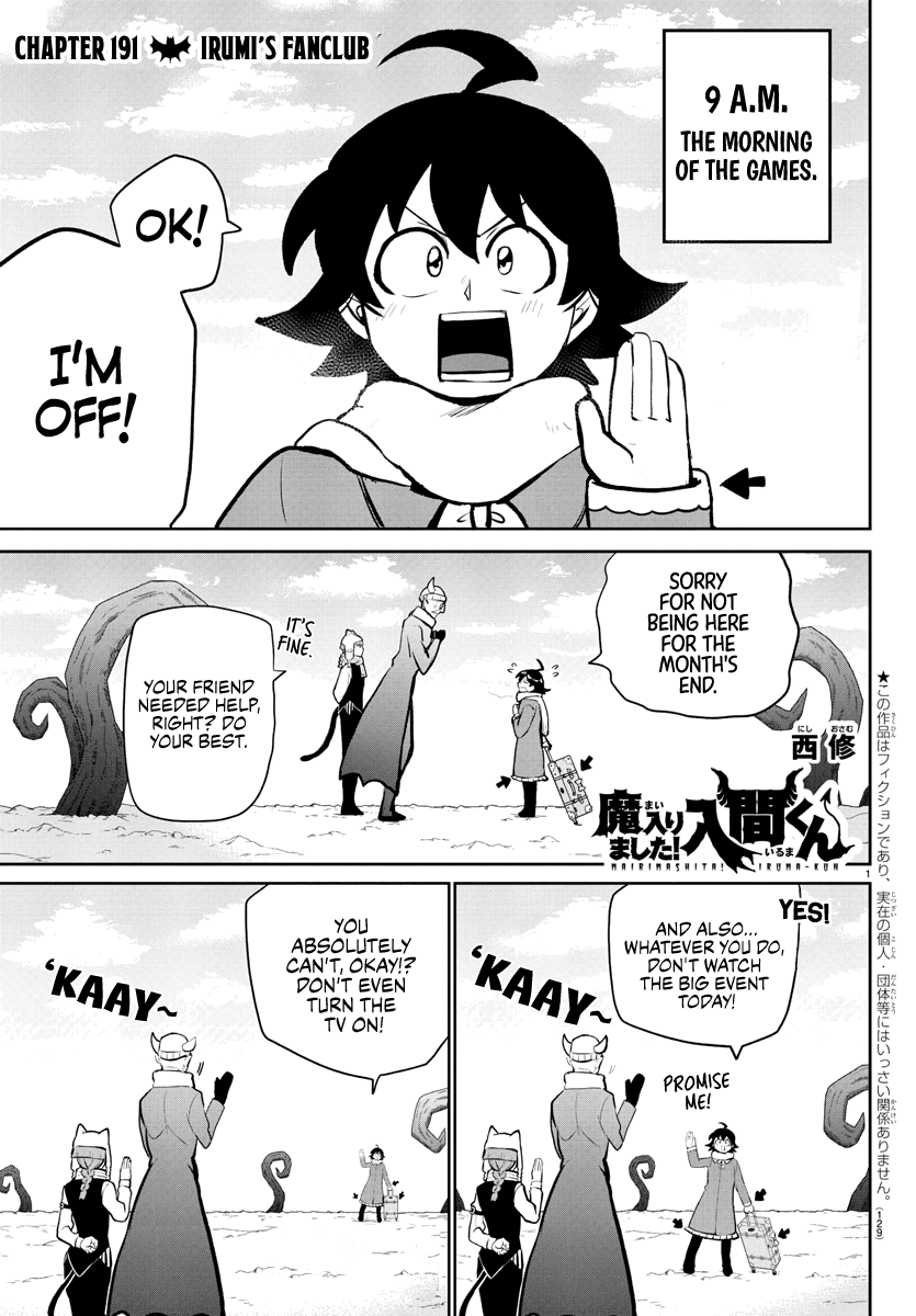 Mairimashita! Iruma-kun Chapter 191 page 3 - Chapter 191: Irumi's Fanclub