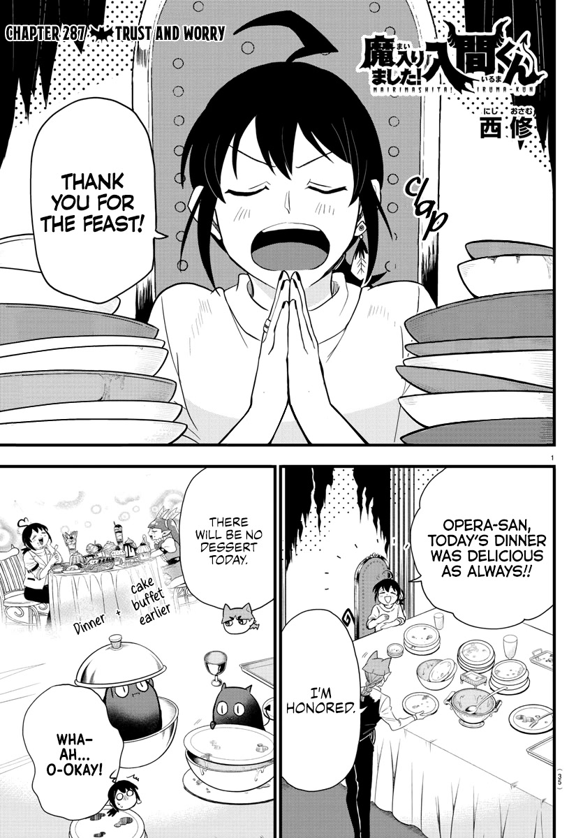Mairimashita! Iruma-kun Chapter 287 page 1 - Chapter 287: Trust and Worry