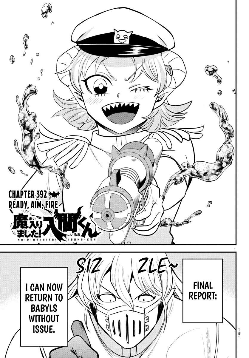 Mairimashita! Iruma-kun Chapter 392 page 1 - Chapter 392: Ready, Aim, Fire