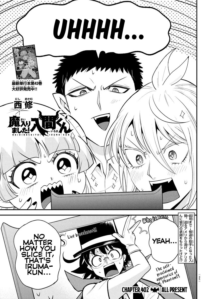 Mairimashita! Iruma-kun Chapter 402 page 1 - Chapter 402: All Present