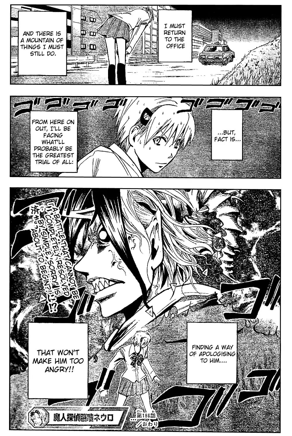 Majin Tantei Nougami Neuro Chapter 186 page 19 - Chapter 186: Return