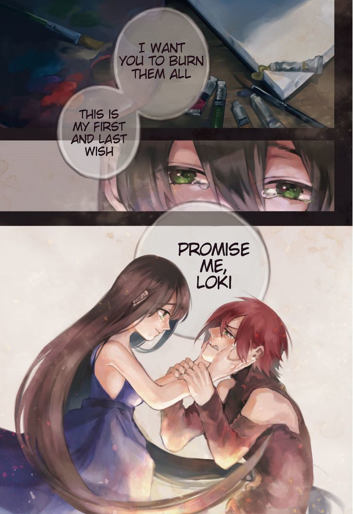 Majo no Kaigashuu Chapter 1 page 1 - Chapter 1 : The Witch and the Monstrous Paintings