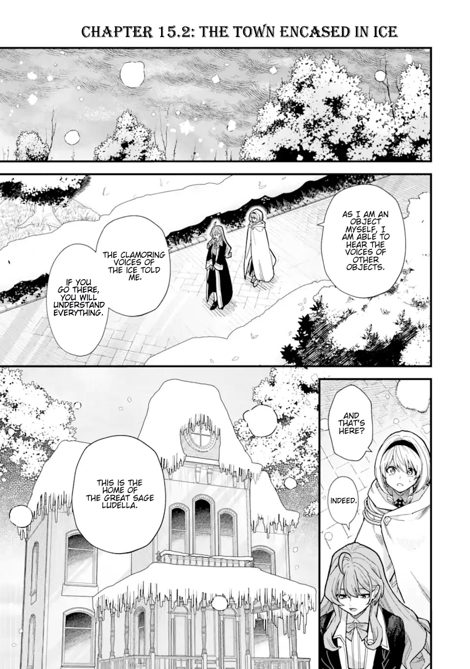 Majo no Tabitabi: The Journey of Elaina Chapter 15.2 page 1 - Chapter 15.2: The Town Encased In Ice