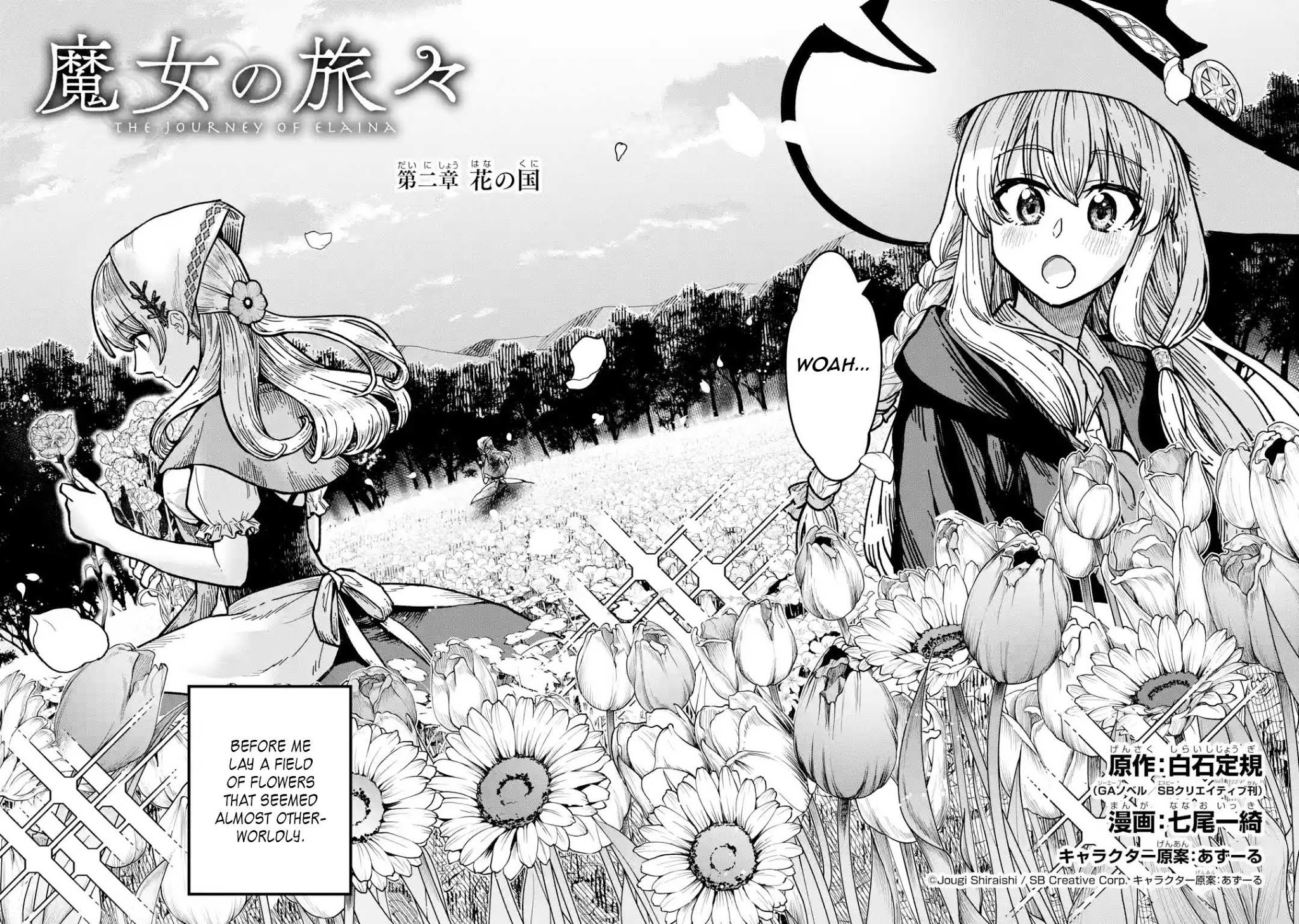 Majo no Tabitabi: The Journey of Elaina Chapter 2 page 2 - Chapter 2: The Country of Flowers
