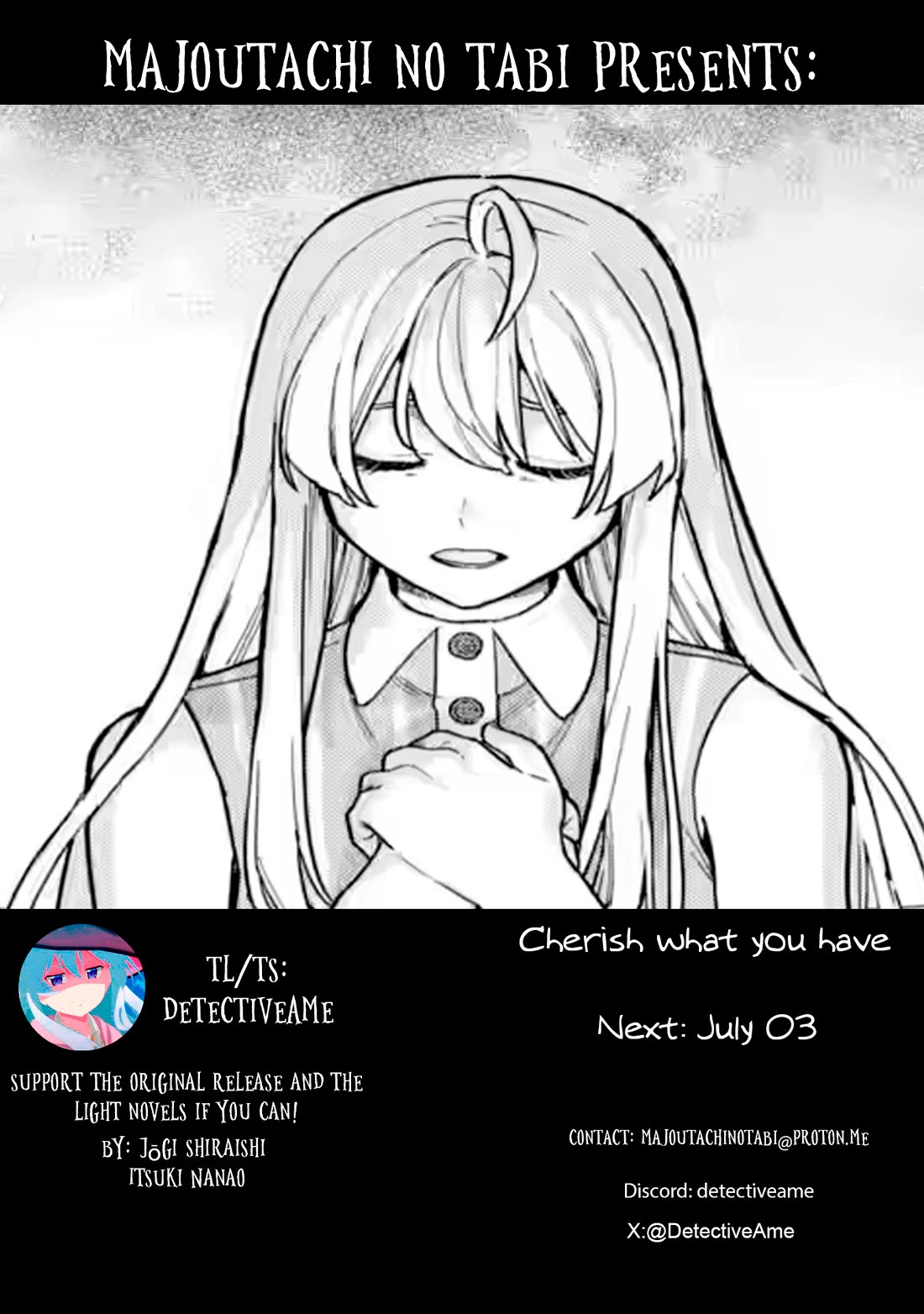 Majo no Tabitabi: The Journey of Elaina Chapter 26.1 page 1 - Chapter 26.1: Journeying The Sea Route (Final Part)