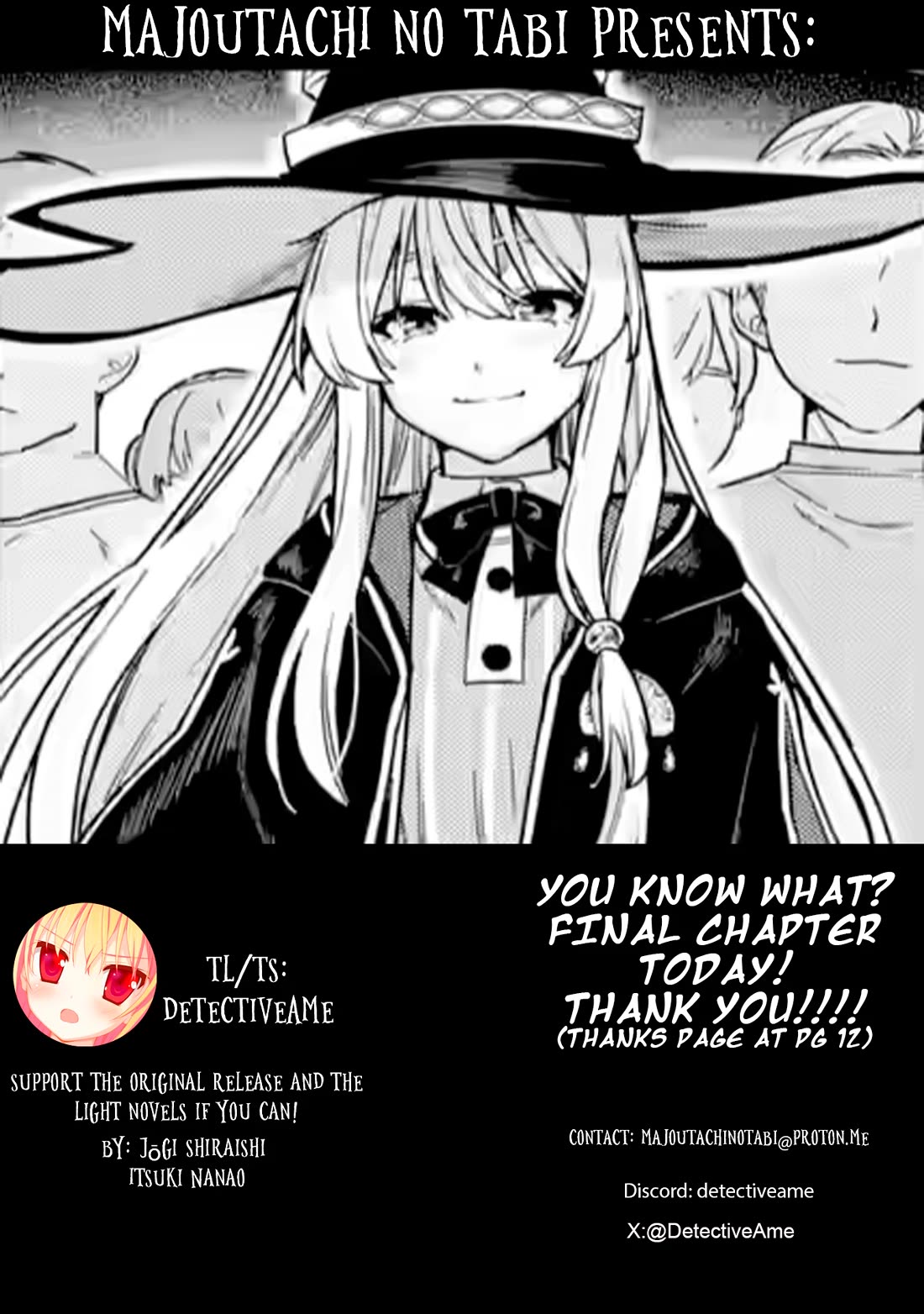 Majo no Tabitabi: The Journey of Elaina Chapter 26.4 page 1 - Chapter 26.4: Journeying The Sea Route(Final Part) [END]