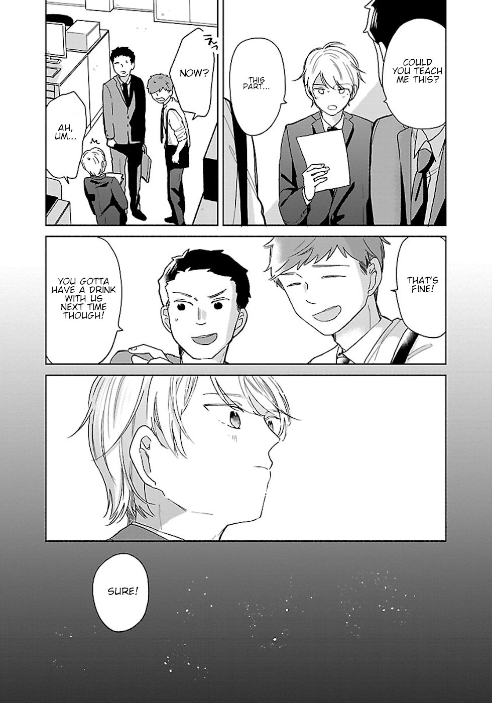 Majo-Senpai Nichijou Chapter 24.5 page 5 - Chapter 24.5: Kouhai-Kun's First Year
