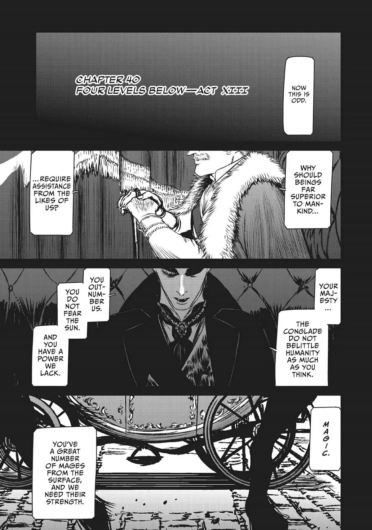 Majo to Yajuu (Satake Kousuke) Chapter 40 page 1 - Chapter 40: Four Levels Below - Act 13