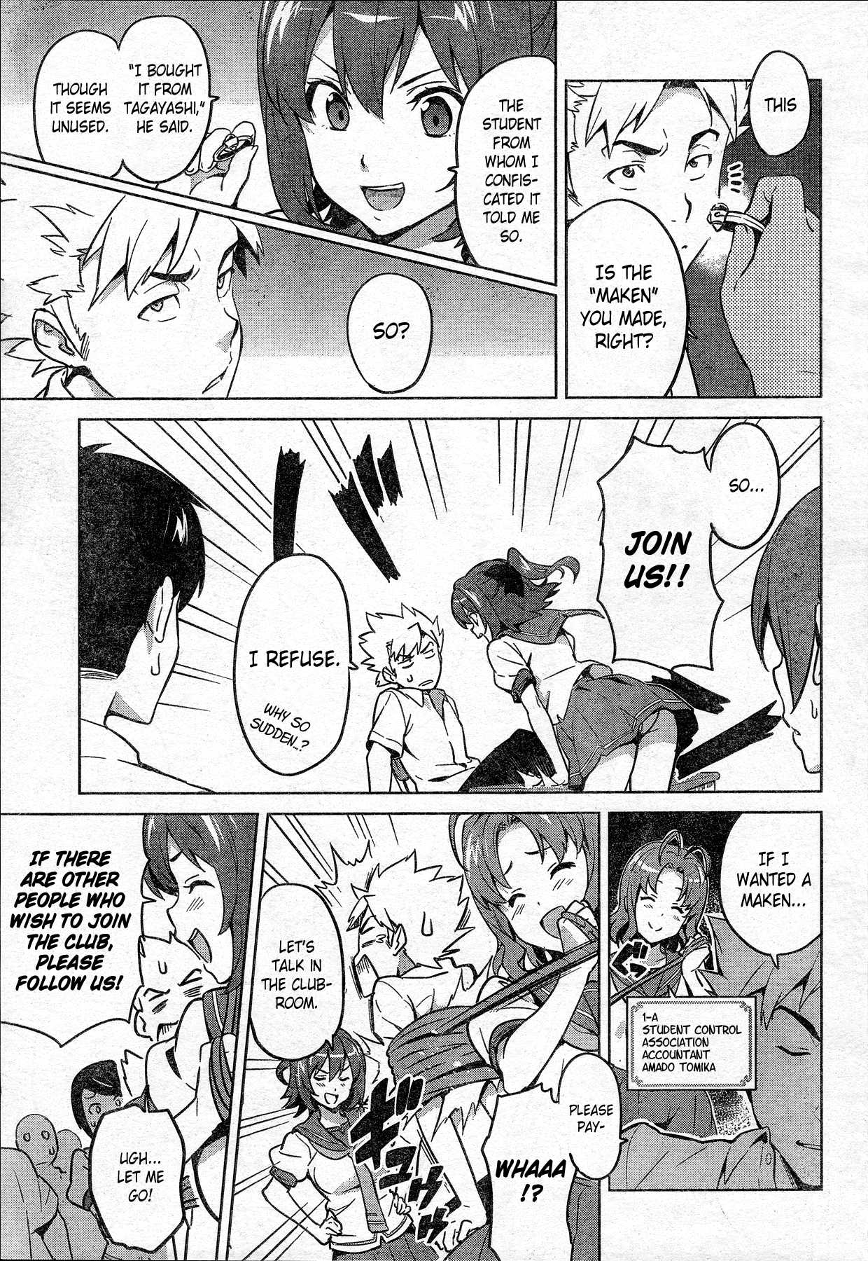 Maken-Ki! Kai!! Chapter 1.2 page 8 - Chapter 1 v2 : They've Come! The Student Control Association!!