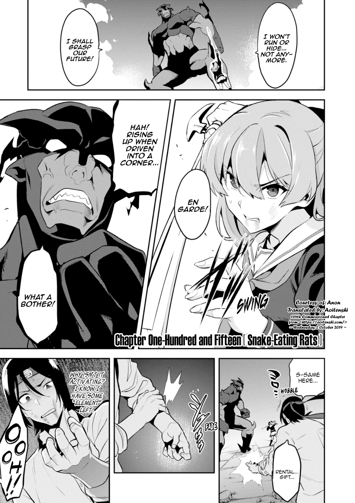 Maken-Ki! Chapter 115 page 1 - Chapter 115: Snake-Eating Rats