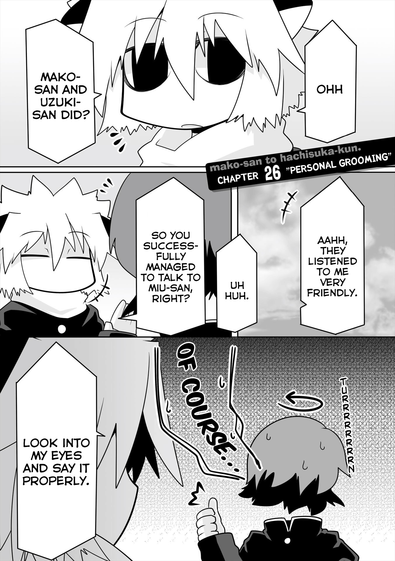 Mako-san to Hachisuka-kun. Chapter 26 page 1 - Chapter 26: Personal Grooming